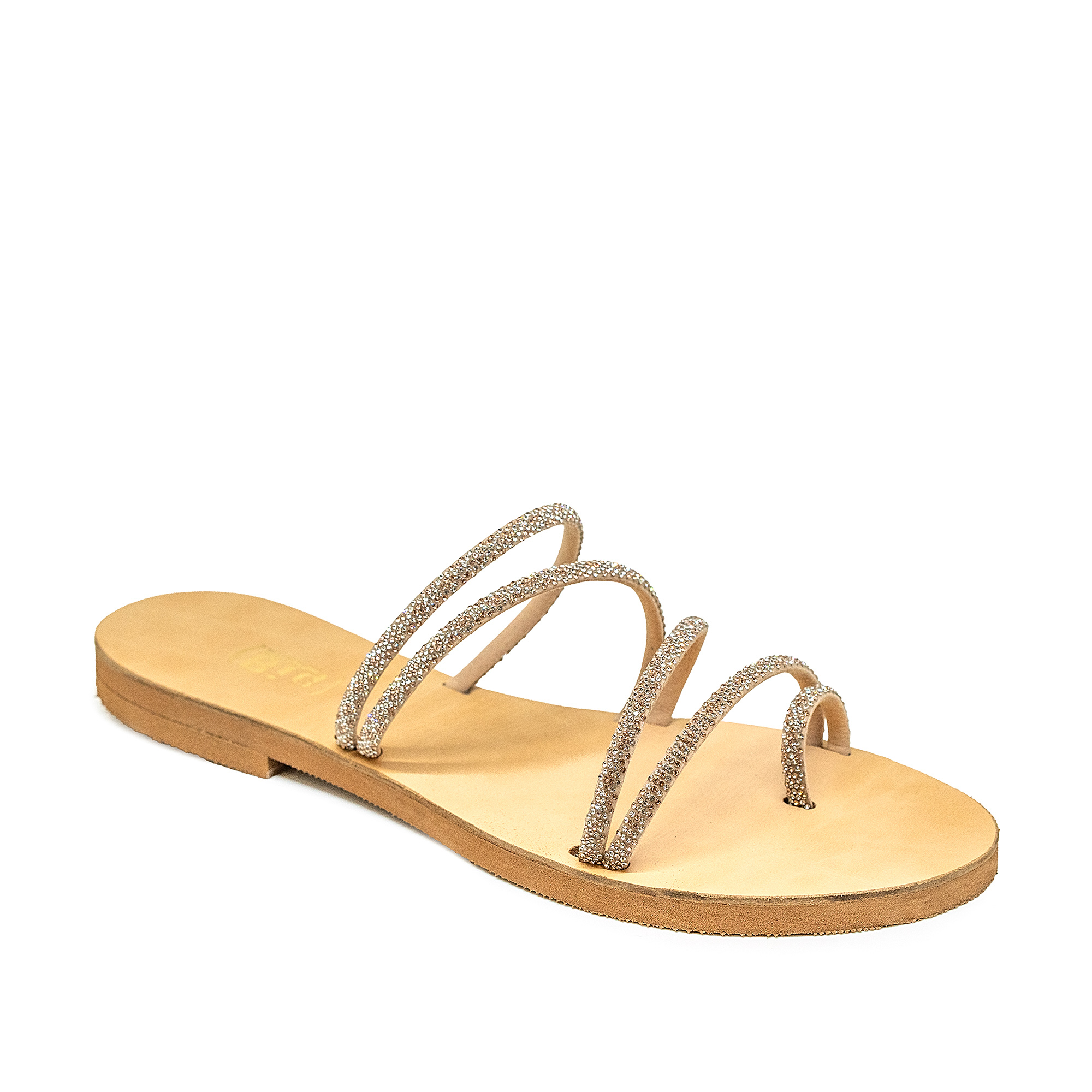 Bigshoes GA0116-N06 Δερμάτινο Σανδάλι Χρυσό φωτογραφία